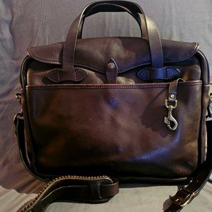 Filson Leather most popular briefcase in dark brown